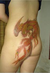 Phoenix tattoo on female ass  70719 - out of the mud without dyeing red lotus female waist tattoo picture
