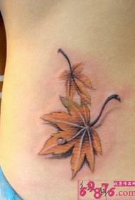 waist maple leaf ຮູບພາບ tattoo ງາມ
