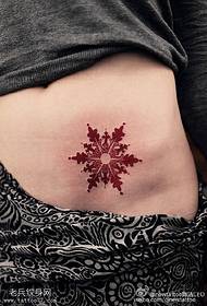 reddish waist beautiful smart snowflake tattoo pattern