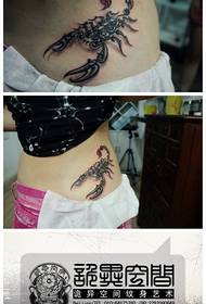 дівчина талії класичний гарний вигляд тотем Скарпіон татуювання візерунок