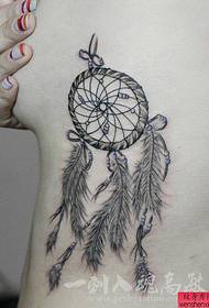Tattoo show picture preporučuje ženski bočni struk hvatač snova tetovaža uzorak