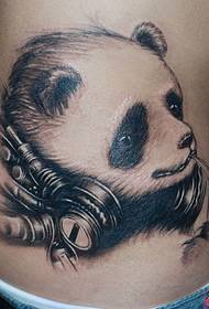 Panda Head Waist Tattoo Picture