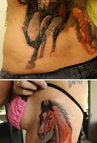 уље сликарство коња тетоважа узорак
