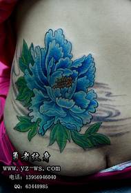 Tatuatge valent Hefei: patró de tatuatge de peonia a la cintura