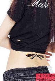 Tattoo show bar recommended a woman's waist dragonfly tattoo pattern