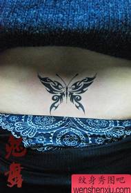 skönhet midja vackert mode totem fjäril tatuering mönster