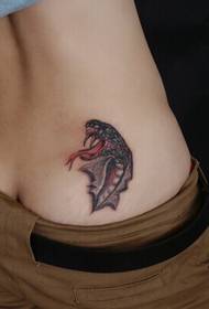lalaki baywang pigeon dugo masamang kobra tattoo pattern ng larawan