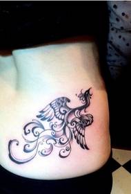 girl waist popular beautiful totem Phoenix tattoo picture