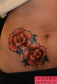 a cover waist rose tattoo pattern