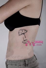small fresh ginkgo leaf tattoo picture