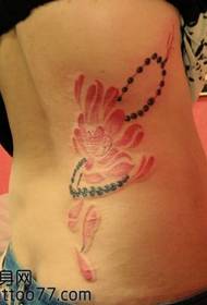 beauty waist fashion lotus beads tattoo pattern