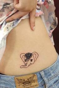 very cute little elephant tattoo pattern picture 70612 - sexy girl side waist beautiful flower beautiful tattoo picture