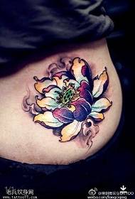 waist color lotus tattoo picture