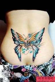 सौंदर्य कमर सुंदर फुलपाखरू टॅटू नमुना