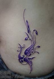 good-looking waist color totem phoenix tattoo pattern