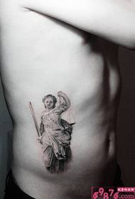 European justice goddess waist tattoo picture