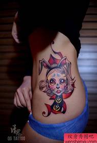 modello di tatuaggio coniglietto classico popolare a vita laterale femminile