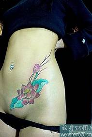 not dare to look directly Waist lotus tattoo picture