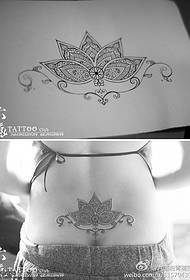 tiara borla punto tatuado tatuaje patrón