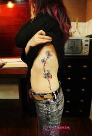 color ink painting flower tattoo picture