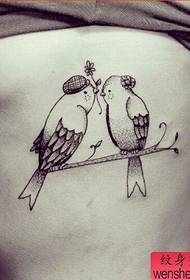 figura de tatuaje barra recomendada un trabajo de tatuaje de pájaro de cintura lateral