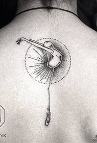 back point stab girl tattoo tattoo pattern