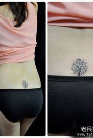 patrón de tatuaje de árbol de tótem de moda de cintura de niñas