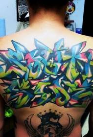 back color stunning graffiti font tattoo pattern