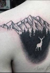 kalnu tetovējums meitene atpakaļ kalnu tetovējums attēls