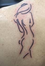 minimalist line tattoo gabar dhabarka sawirka tattoo minimalist