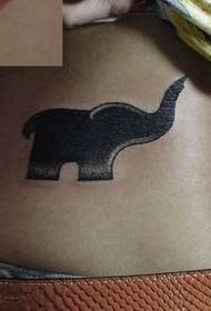 girl waist totem Elephant tattoo pattern