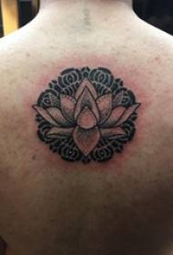 sömn lotus tatuering flicka tillbaka sömn Lotus tatuering vacker bild