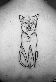 back minimalist sting dog tattoo pattern