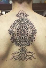 ვან გოგი ტატუირება მამრობითი უკან მარტივი ხაზის tattoo ვანილის ტატულის სურათი