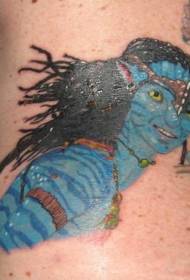 back colored Avatar avatar tattoo pattern