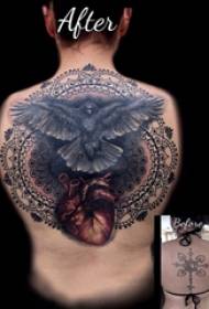 Tattoo eagle pattern girl back eagle tattoo pattern