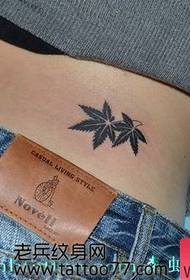 beauty waist totem maple leaf tattoo pattern