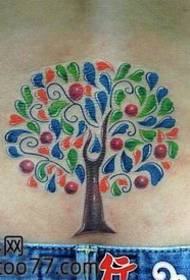 fashion tattoo pattern - beauty waist tree tattoo pattern