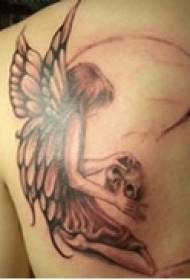 girl art figure tattoo 72874 - Girls Back Art Rose Pattern Tattoo