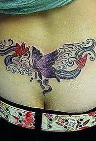 waist pansy tattoo pattern