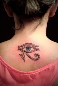 back mysterious ancient Egyptian Horu Eye of the eye tattoo pattern