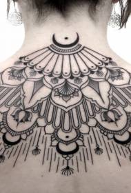 назад традиционная черная линия ванили татуировки