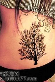 Grožio juosmens totemo medžio tatuiruotės modelis