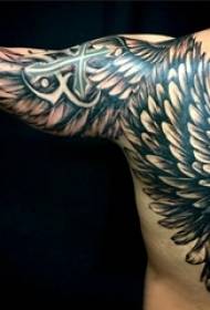 Anghjuli ali materiale tatuaggi ragazzi daretu Angel Wings Tattoo Pattern