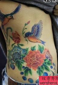 apẹrẹ peony teta tattoo tattoo: ẹgbẹ-ikun awọ eye peony tattoo tattoo tattoo tattoo