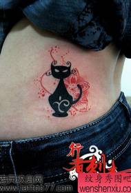 skønhed talje mode totem kat tatoveringsmønster