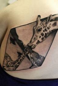Giraffe tattoo pattern girl back giraffe tattoo pattern