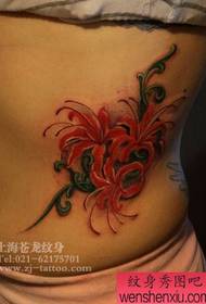 beauty waist only beautiful look of the other side of the flower tattoo pattern