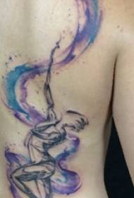 fată proaspătă tatuaj literar înapoi mică poză proaspătă tatuaj literar