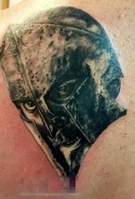 nois esquena negre gris esquema punt espines habilitats imatges de tatuatges espartans creatius